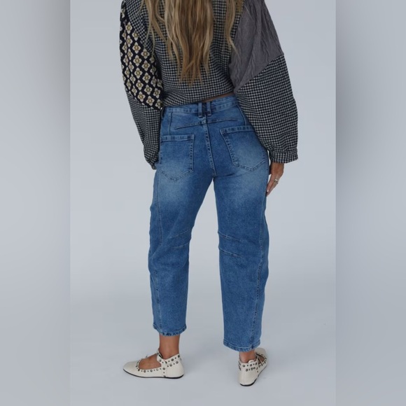 Three Bird Nest Barrel Jeans - Picture 2 of 4